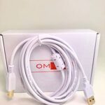 OMNIHIL White 8 Feet Long High Speed USB 2.0 Cable Compatible with Pioneer DJ DJM-S9 | DJBJoRN